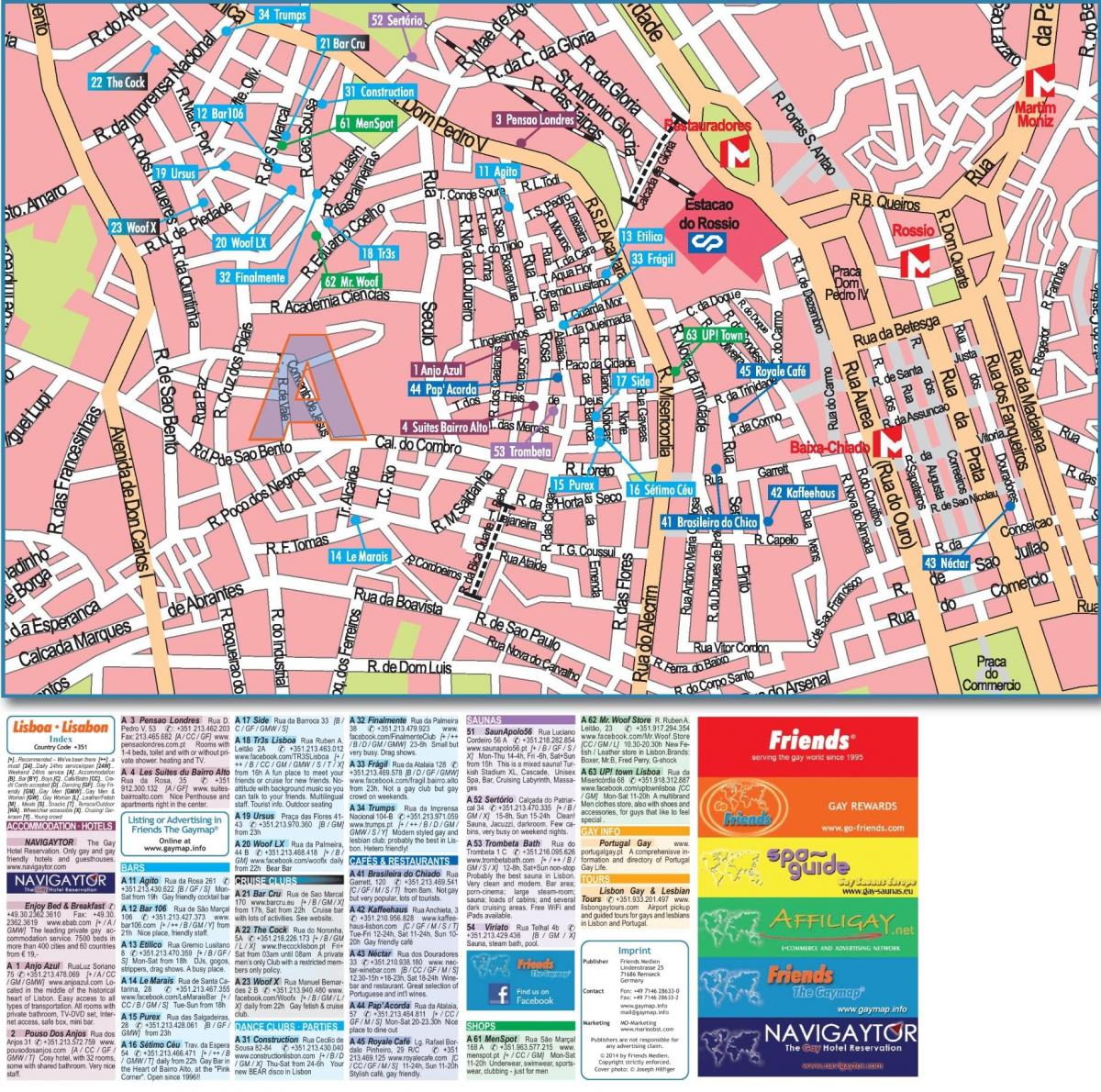 mapa gay mapu lisabonu
