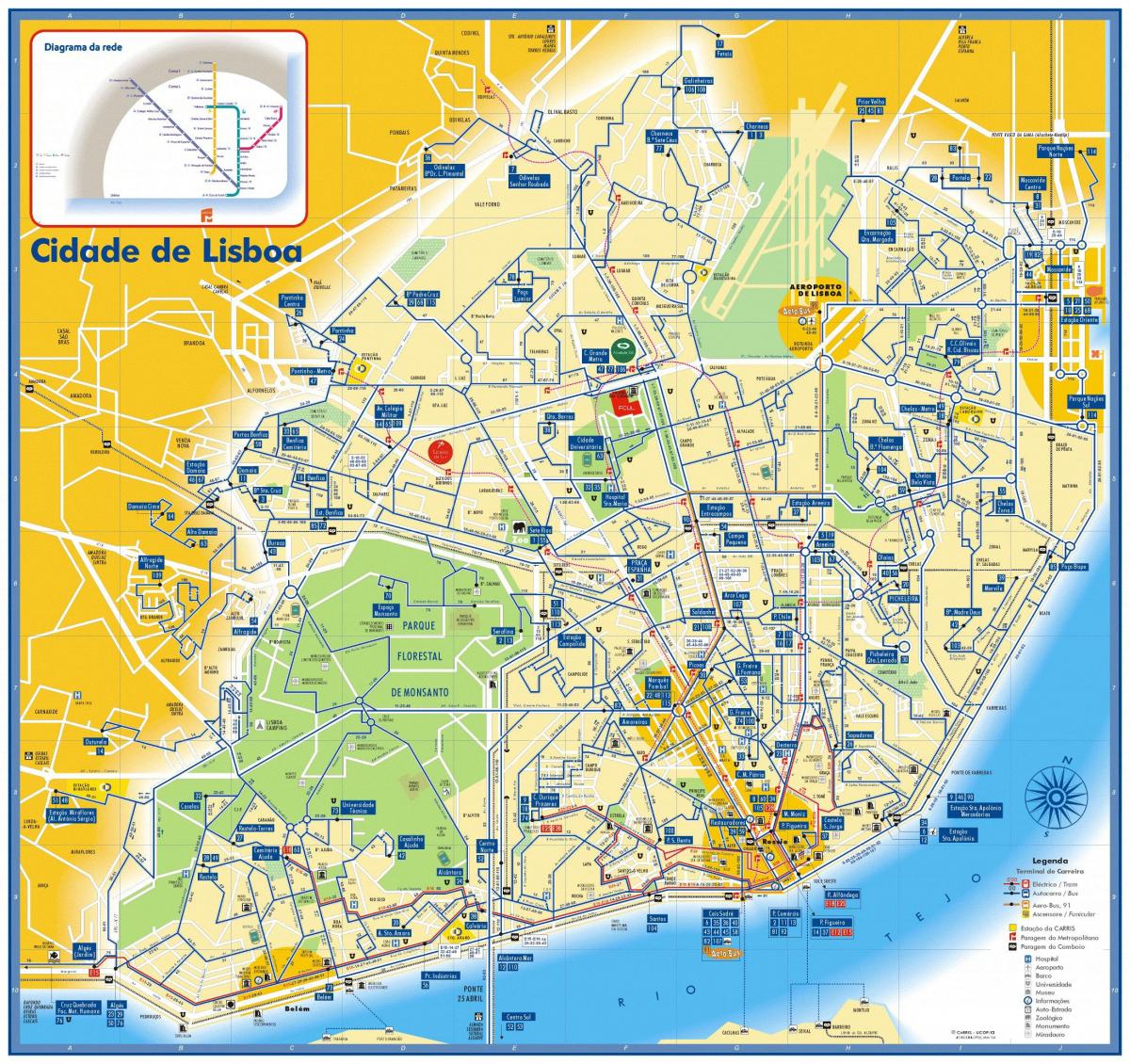 dopravní mapa lisabon