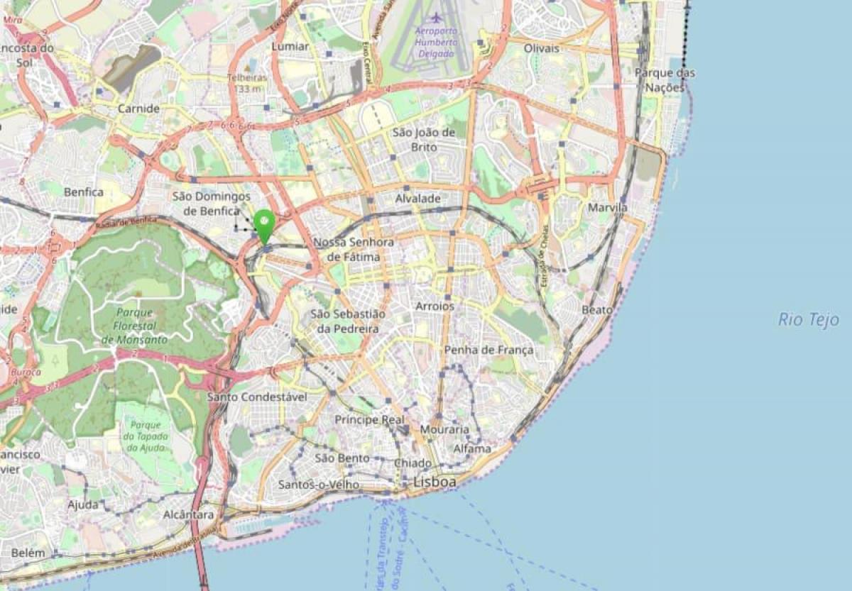 mapa lisabonu sete rios autobusové nádraží