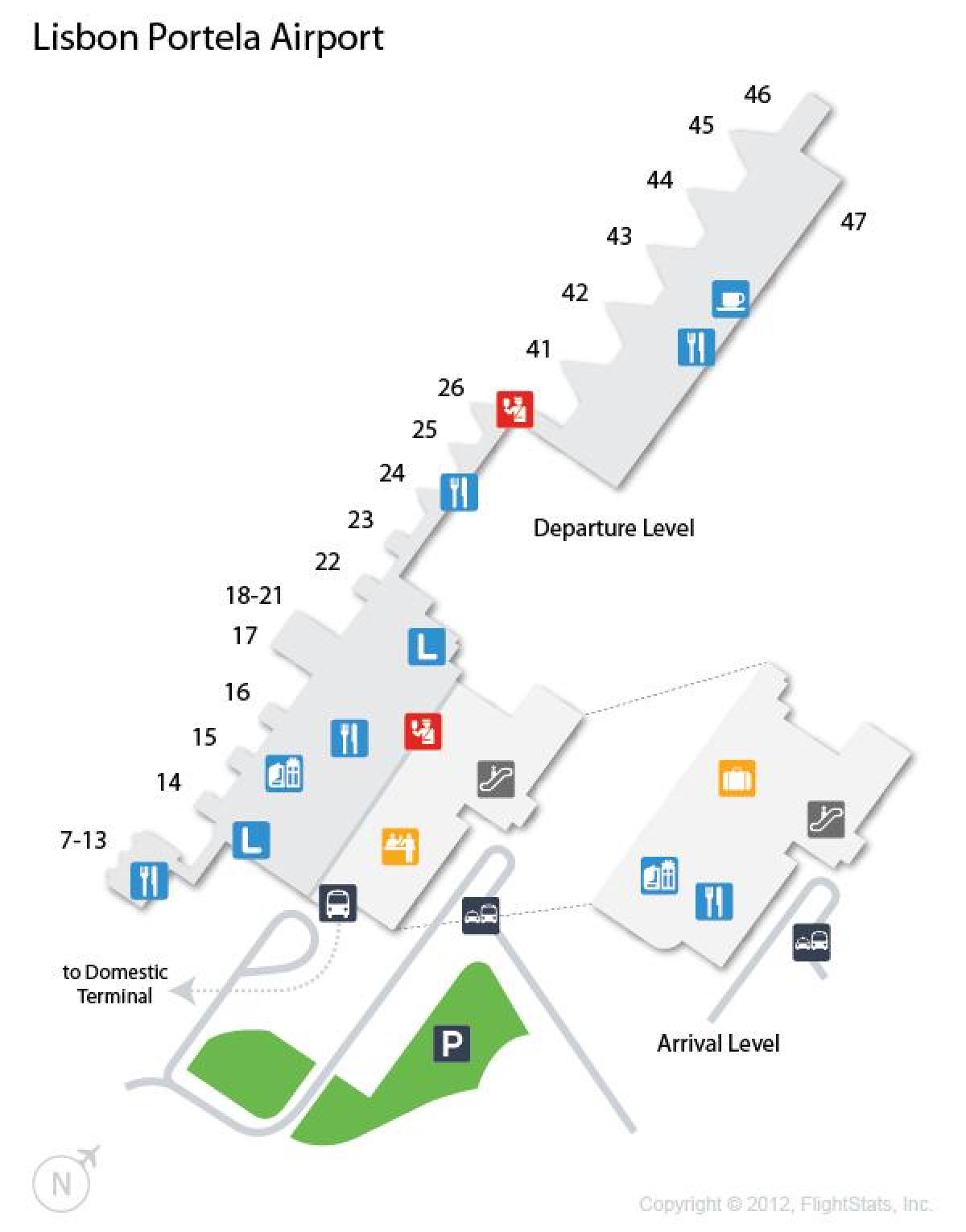 mapa lisabonu letiště terminál 1