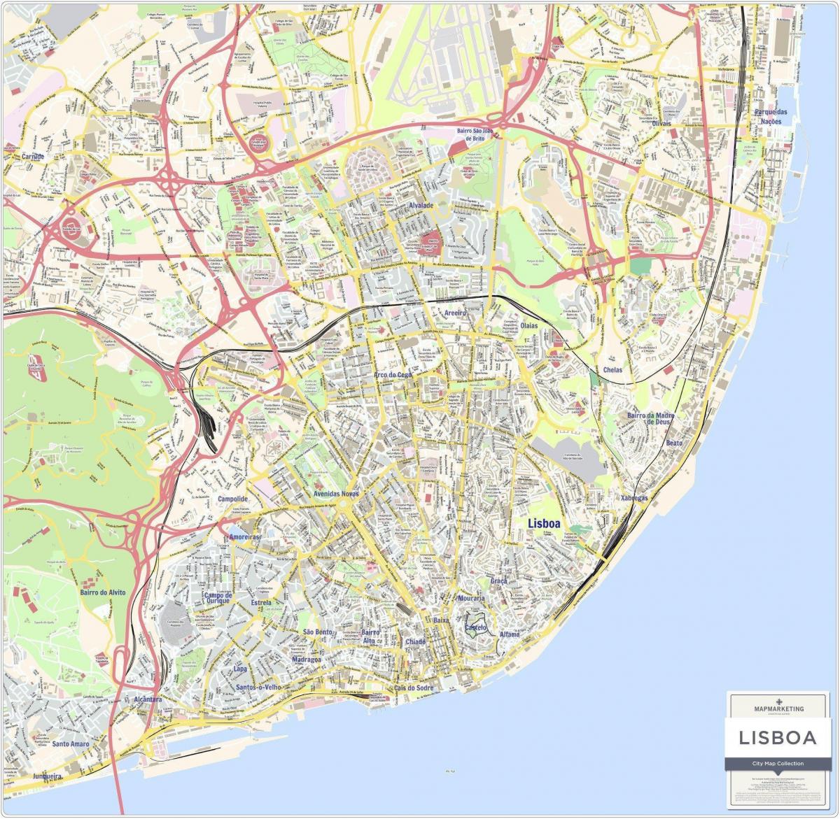 oblasti lisabon ukázat mapu