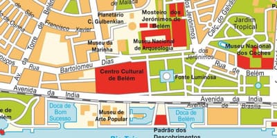 Mapa belem lisabon
