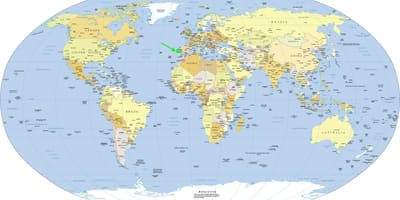 Lisabon portugalsko mapa světa
