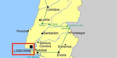Lisabon portugalsko mapa