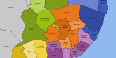 Mapa lisabon portugalsko čtvrtí