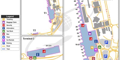 Lisabonská terminálu mapě