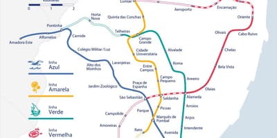 Lisabonská železniční stanice mapa