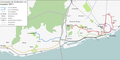 Tramvají 15 lisabon ukázat mapu